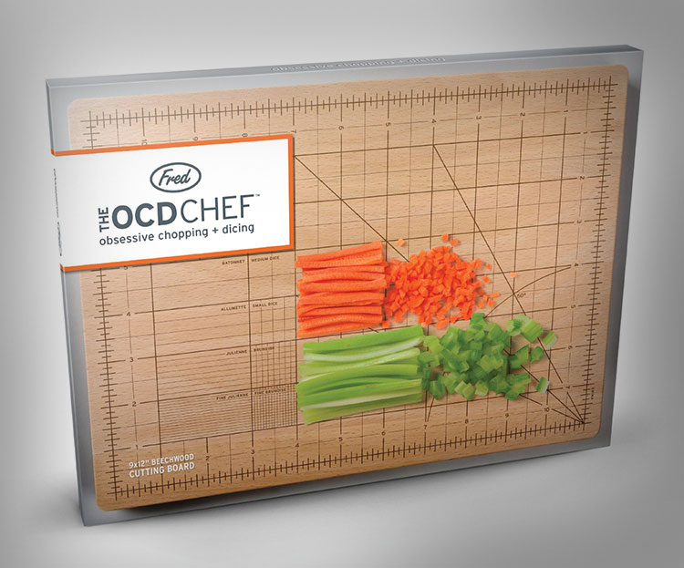 OCD Cutting Board - Obsessive Chef Cutting Board - Cutting Board with grids for precise cuts