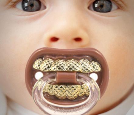 Pimp Grillz Baby Pacifier