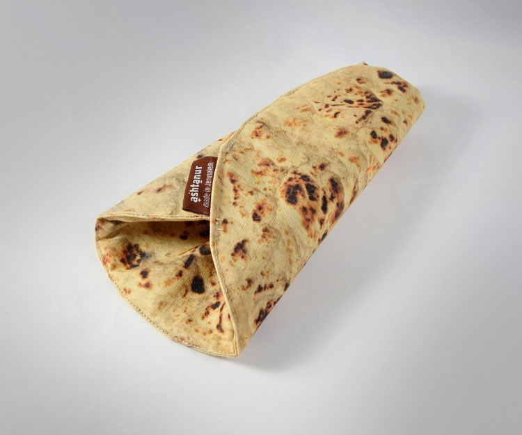 Pita Bread Art Supply Holder - Burrito roll pencil case