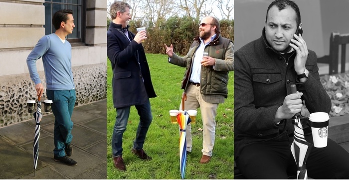 Pivoting Umbrella Drink Holder