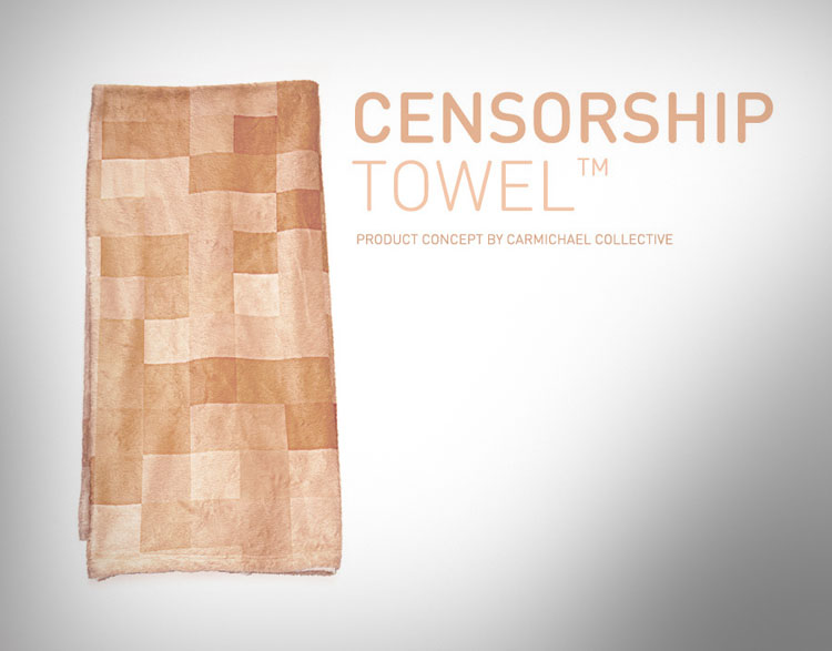 Censorship Towel - Pixelated Bath Towel