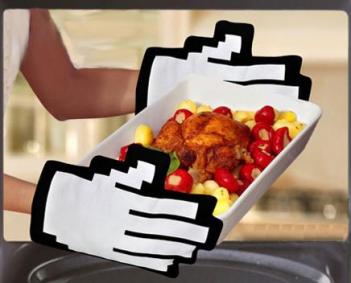 Pixelated Oven Mitts