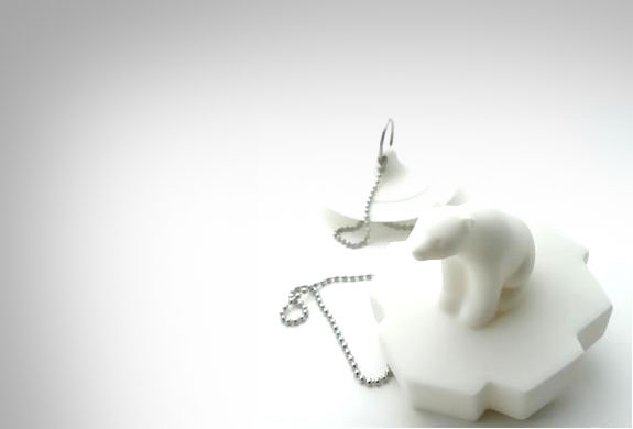 Polar Bear Drain Stopper