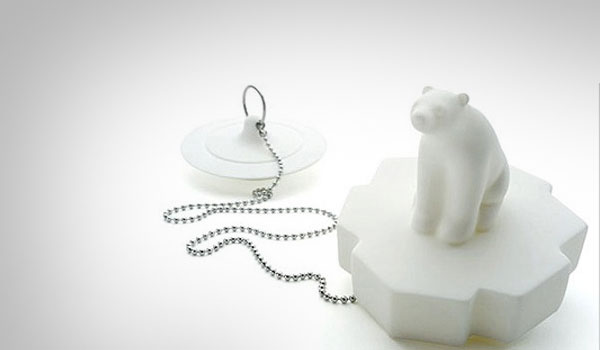 Polar Bear Drain Stopper