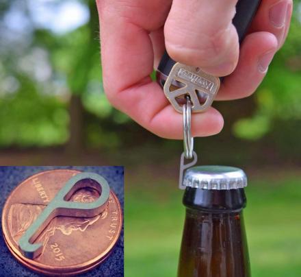 PryMe: The World’s Tiniest Bottle Opener, Smaller Than a Penny