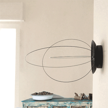 Rotating Orbits Clock Gif