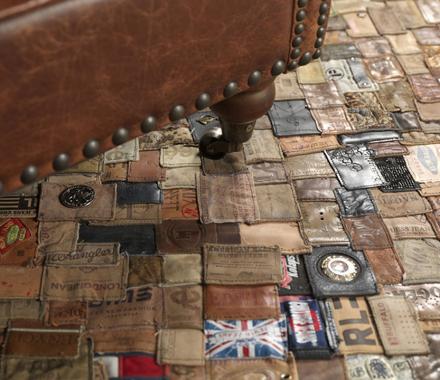 Rug Made From Old Jean Labels