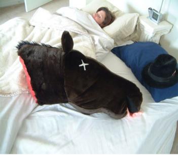 Severed Horse Head Pillow