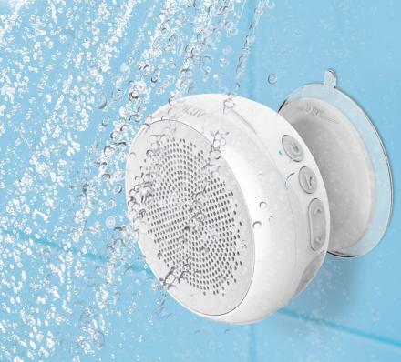 Shower Speaker Suctions To Your Wall – Listen To Music and Answer Calls