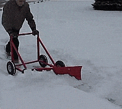 Snow Bully Wheeled Snow Pusher – Manual Snow Plow