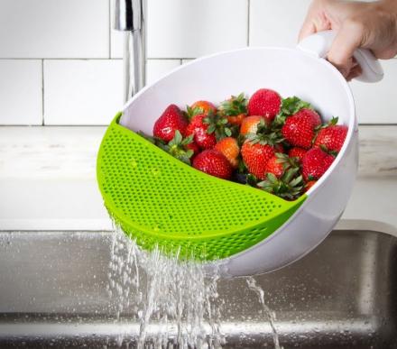 Soak And Strain Food Washing Bowl