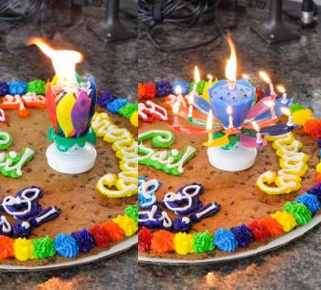 Spinning and Singing Birthday Candle
