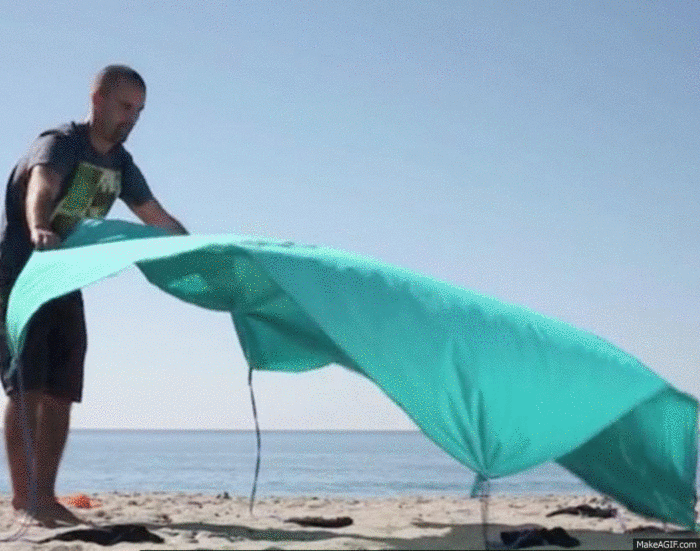 Stake-less beach sunshade