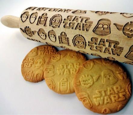 This Embossed Rolling Pin Lets You Easily Make Star Wars Themed Cookies