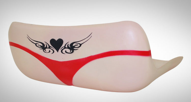 Sweet Cheeks Bleacher Tooshie CushySweet Cheeks Novelty Thong Seat Cushion - Funny bleachers seat cushion makes it look like you're wearing a thong