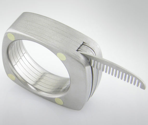 Swiss Army Ring - The Man Ring Utility Ring With blades, knives, bottle opener, and comb