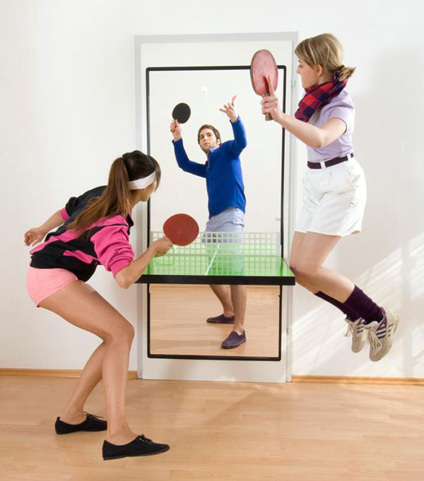Ping Pong Door - Table Tennis Door - Door That Folds Down Into a Ping Pong Table