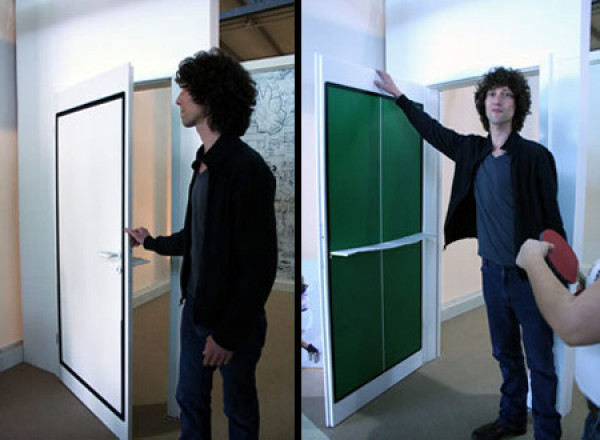 Ping Pong Door - Table Tennis Door - Door That Folds Down Into a Ping Pong Table