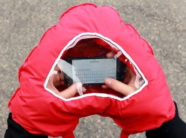 Gloves With Smartphone Window - Winter texting mittens