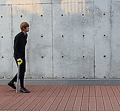 There Is A Cane That Turns Into A Tripod Stool For The  Elderly And Disabled