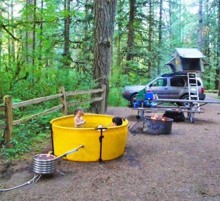 There’s a Portable Propane-Heated Hot Tub That Can Be Set Up Practically Anywhere