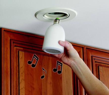 This Light Bulb Has a Speaker That Plays Music When It’s Turned On