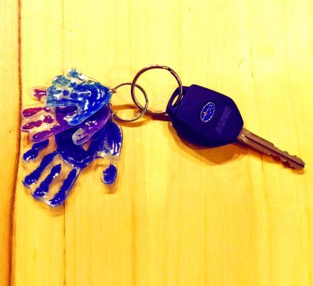This Super Easy DIY Kid-Craft Turns Your Child’s Hand-print Into a Key-chain