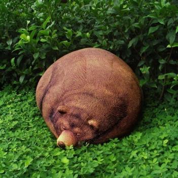 Realistic Grizzly Bear Bean Bag Chair