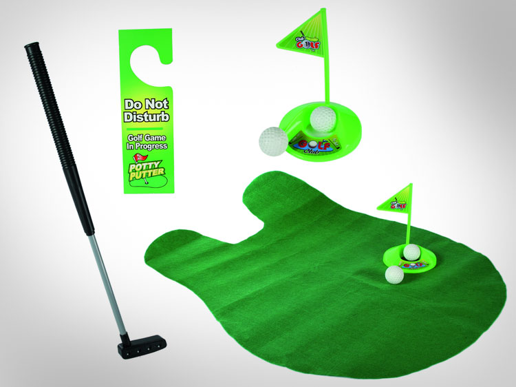 Toilet Putting Green - Potty Putter Toilet Time Golf Game