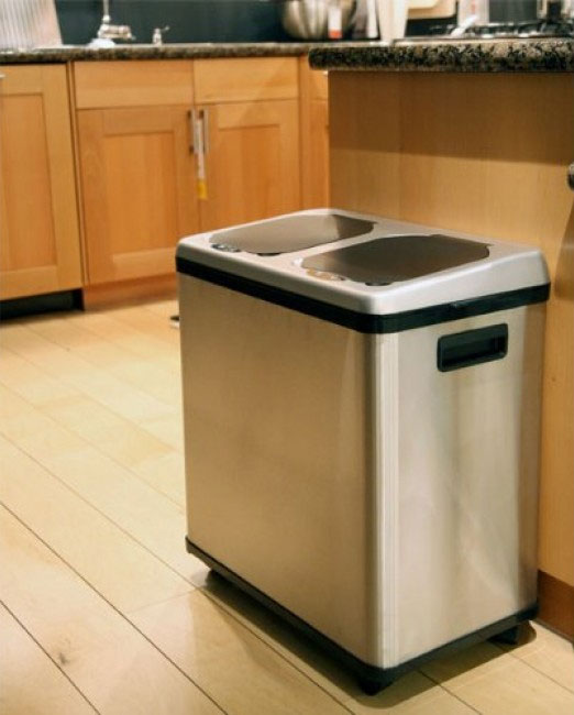 Touchless Garbage and Recycling Combo 1
