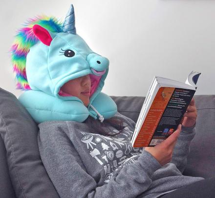 Hooded Unicorn Neck Pillow