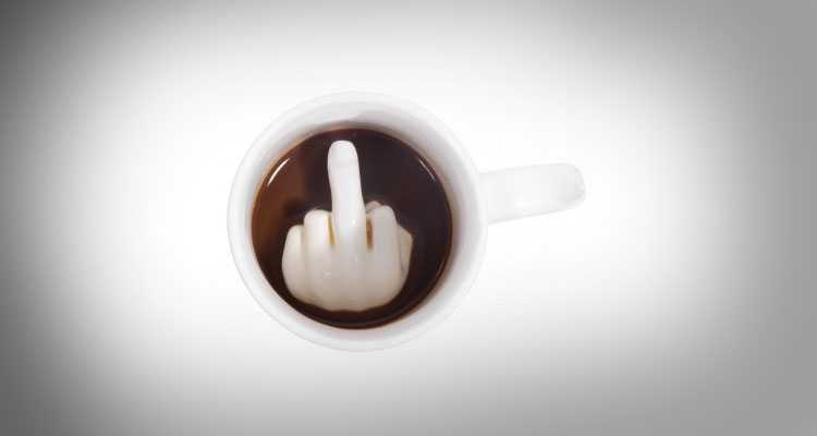 Up Yours Middle Finger Mug