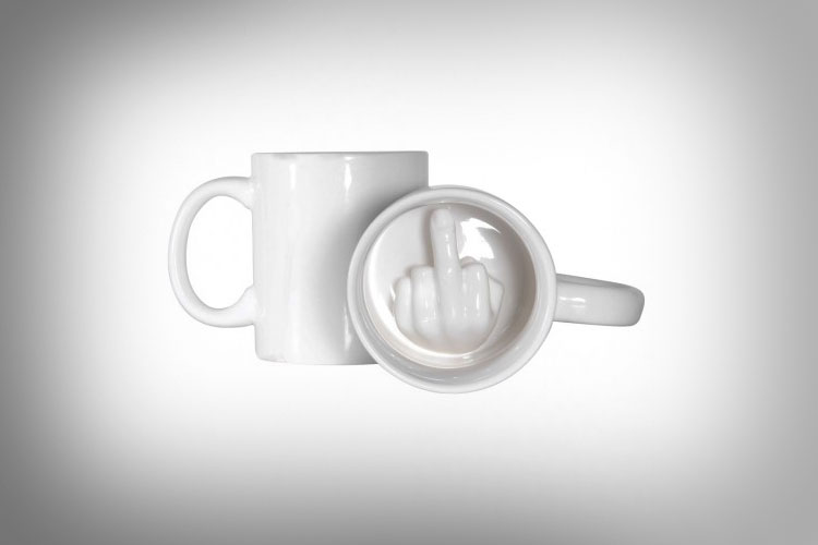 Up Yours Middle Finger Mug