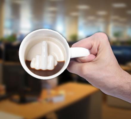 Up Yours Middle Finger Mug