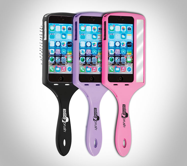 The Selfie Brush Is an iPhone Case and Hair Brush