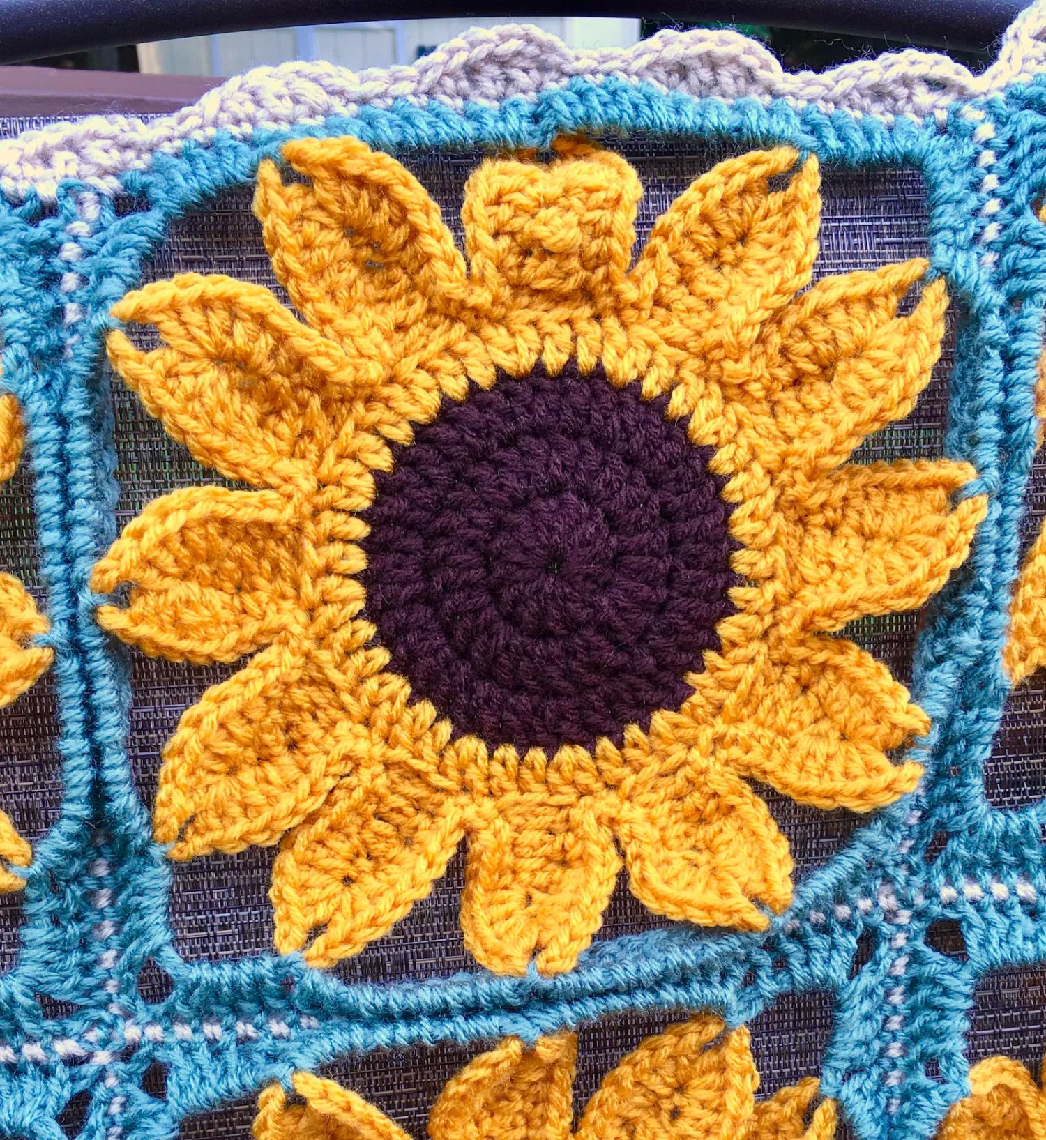 Giant Sunflower Crochet Blanket Pattern Free