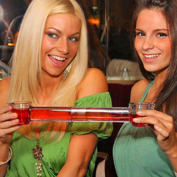 Wingman Shot Glass: Mini Shotski Tube, Lets You Take a Shot With a Friend