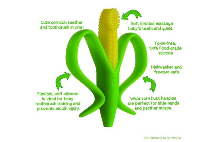  Mini Corn Cob Infant Toothbrush - Corn Cob Baby Teether