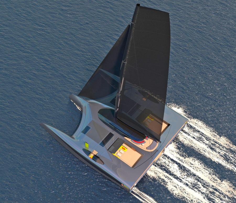 130 Foot Wide Trimaran Superyacht Zero Emission