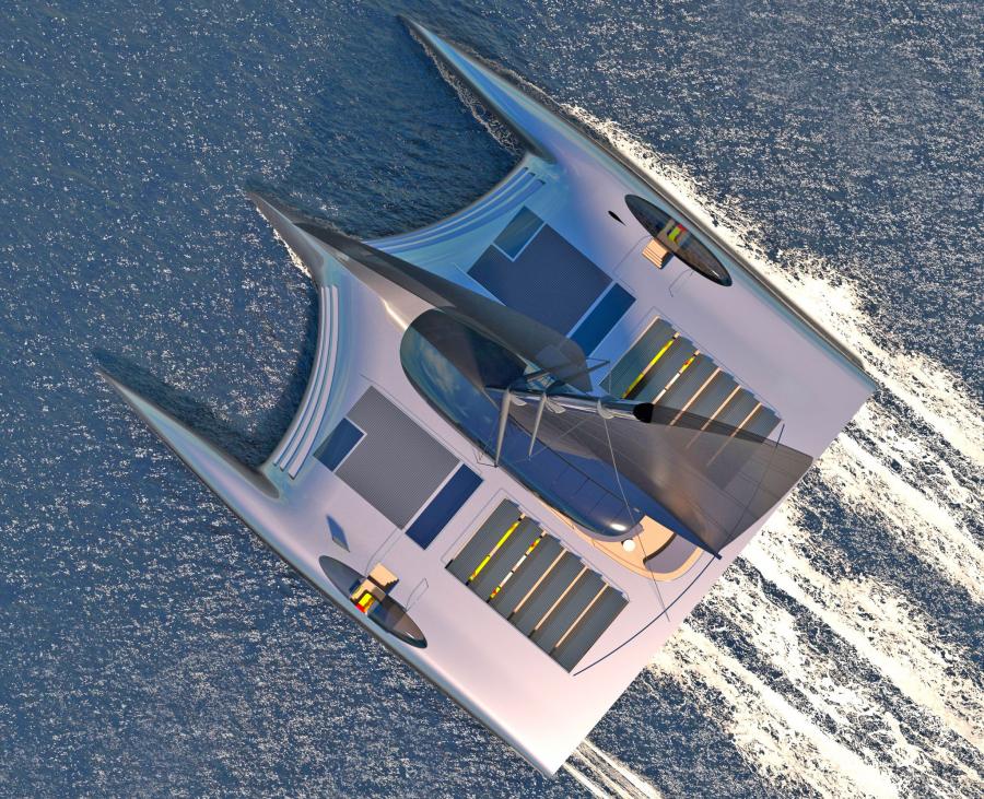 130 Foot Wide Trimaran Superyacht Zero Emission