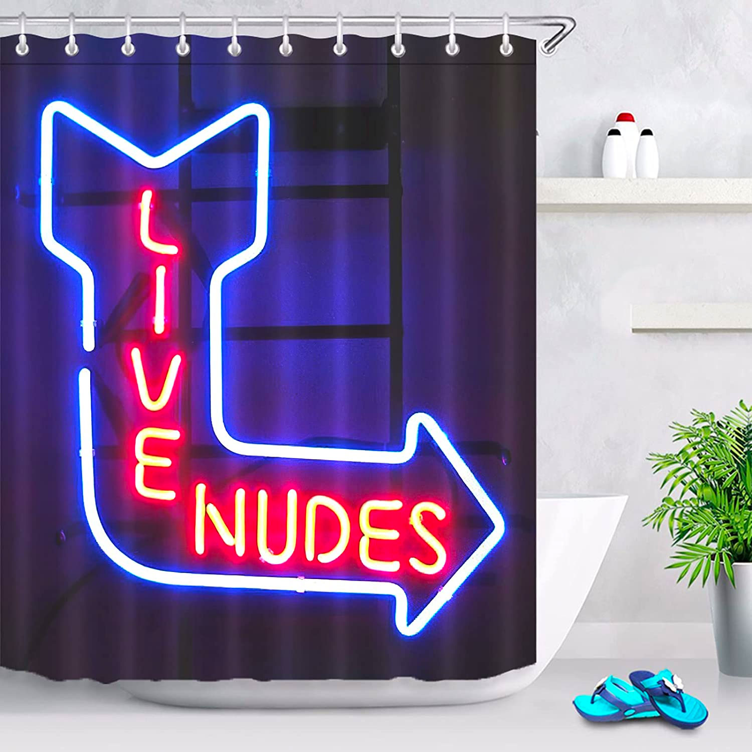 Funny prank shower curtain - Weird gifts for Dad