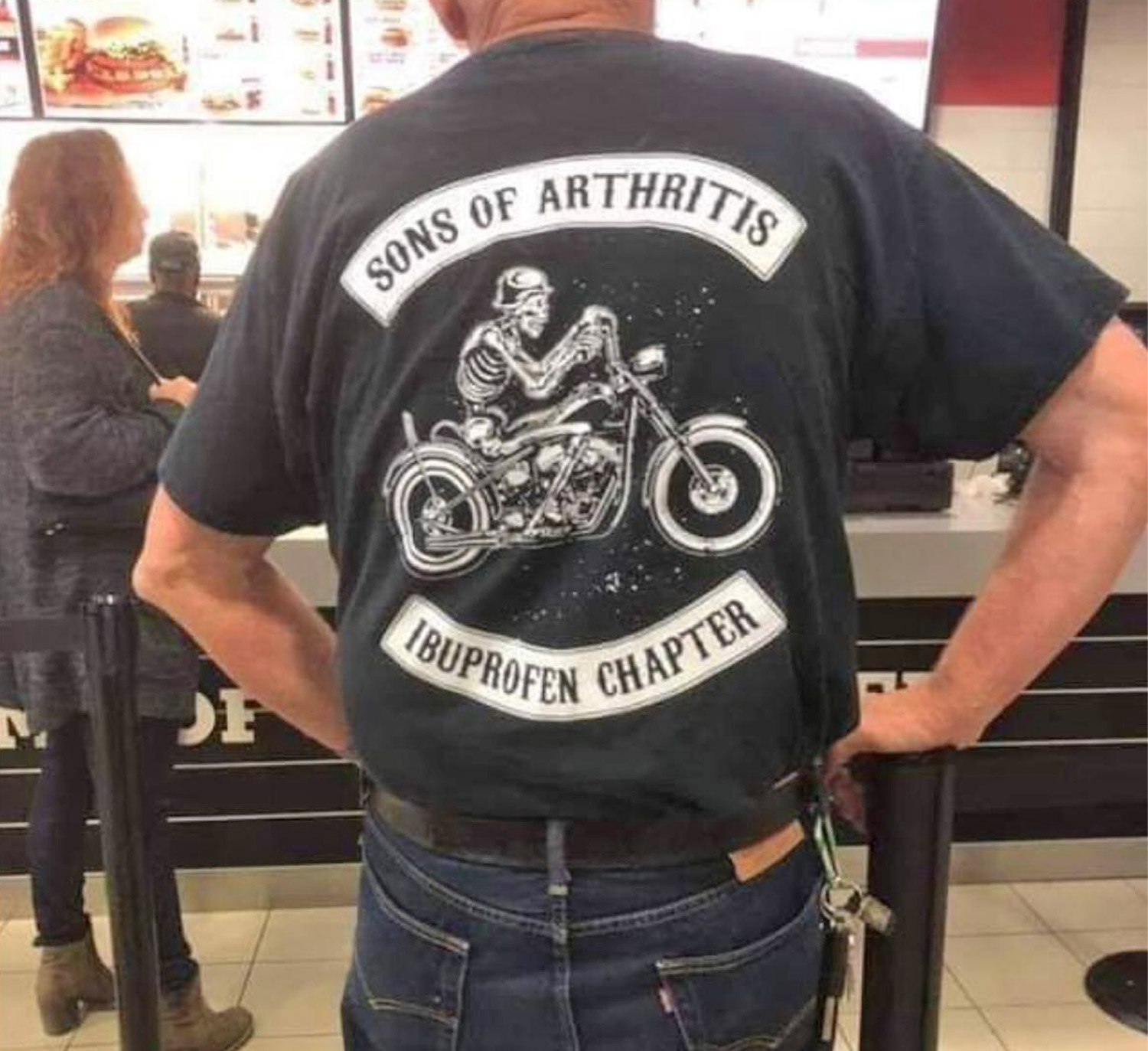 Sons of Arthritis Biker T-Shirt - Weird gifts for Dad