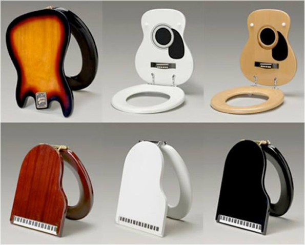 These Guitar and Piano Toilet Seats