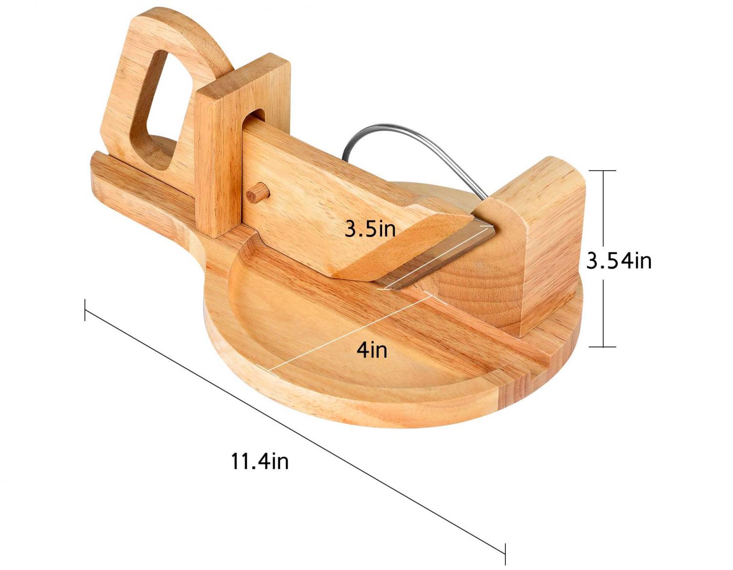 9th Century Wooden Sausage Cutter old-timey salami slicer