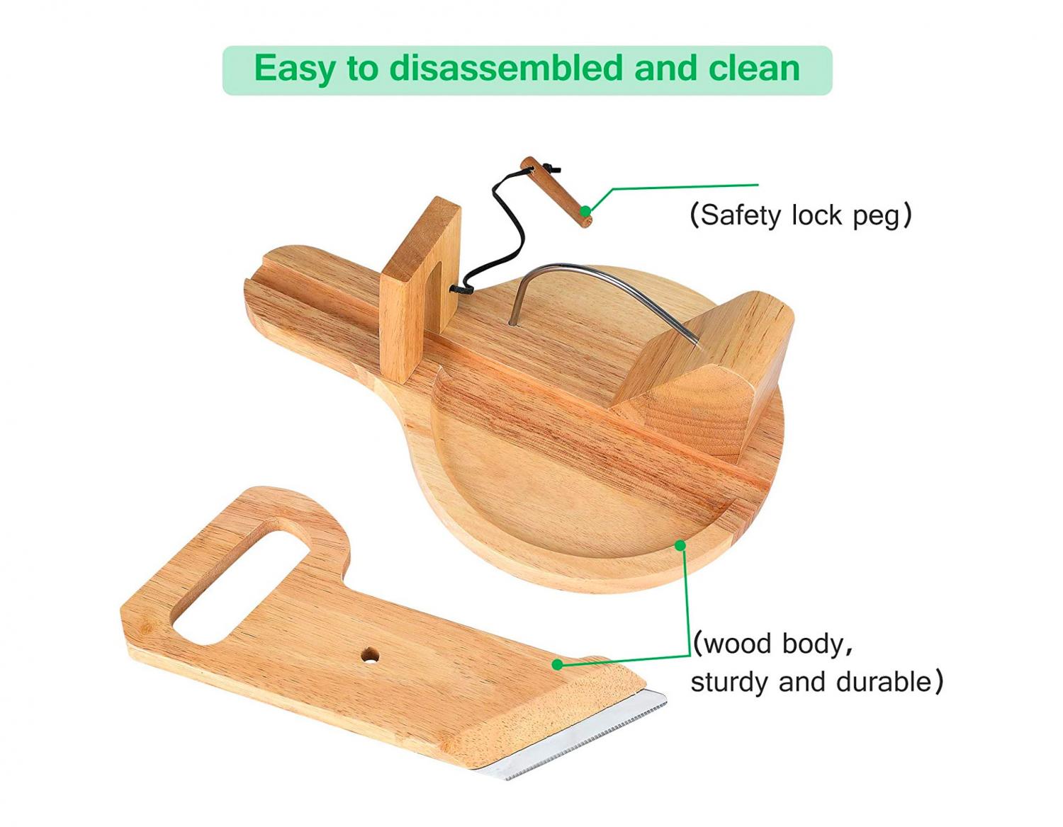 9th Century Wooden Sausage Cutter old-timey salami slicer