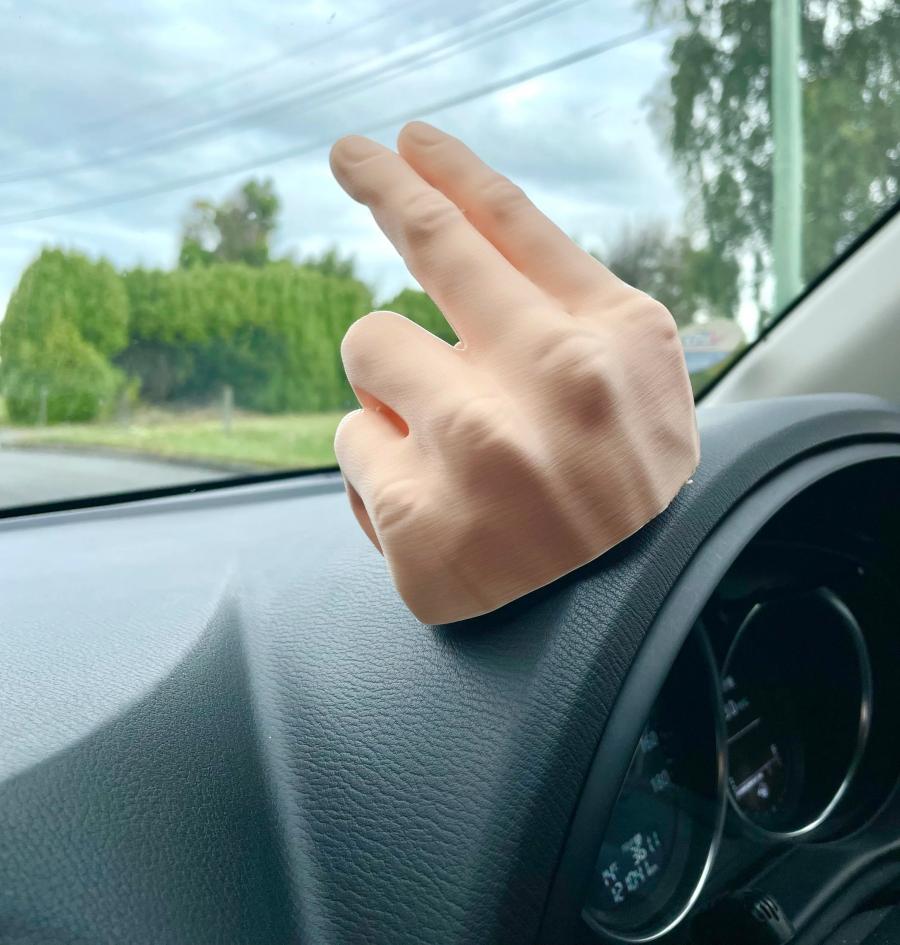 2-Finger Car Wave Dashboard Mount - Waving Hand Dashboard
