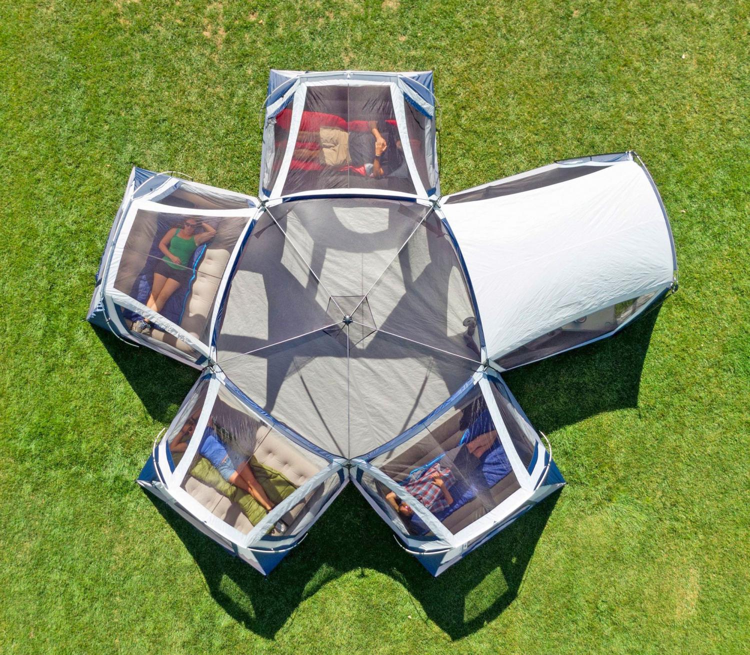 Giant 20-Person Tent With 5 Bedroom Compartments