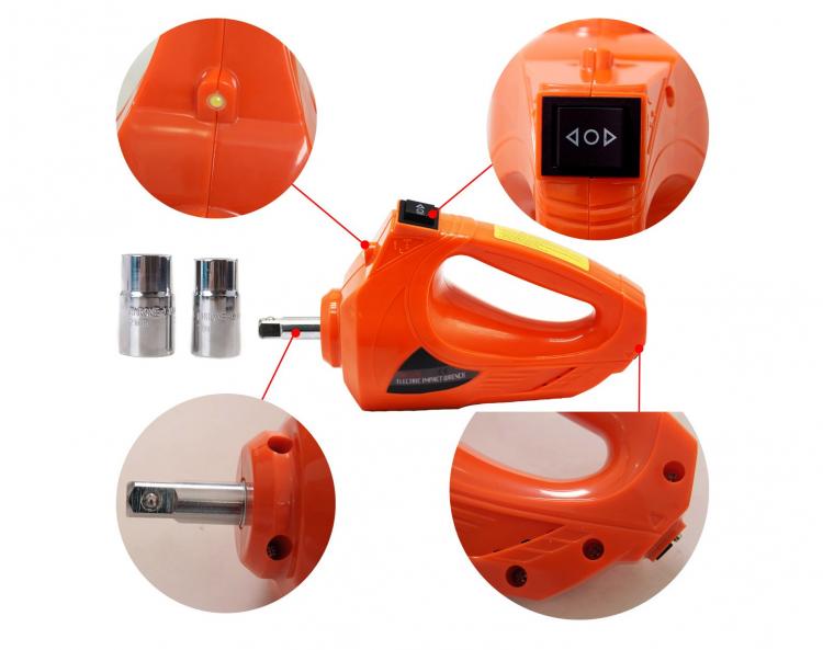 3-in-1 electric car jack, impact wrench, tire inflator, flashlight - Multipurpose emergency car jack gadget