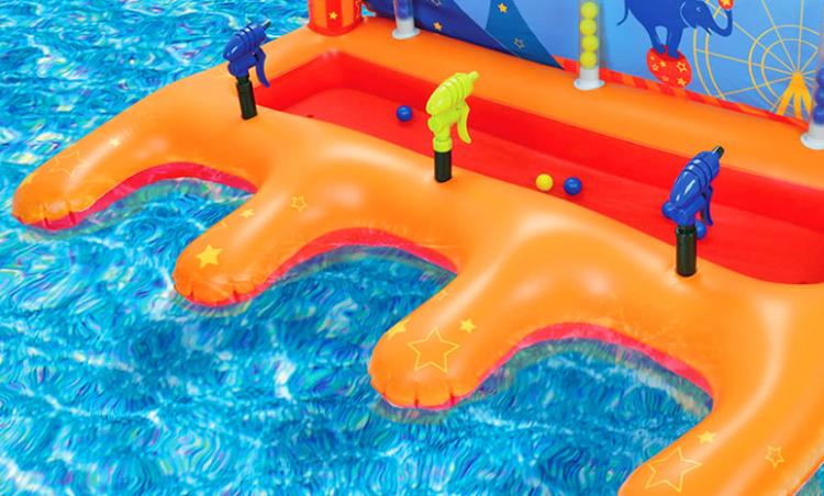 Pool Version of classic circus water shooting game - Circus Blaster Inflatable water target game