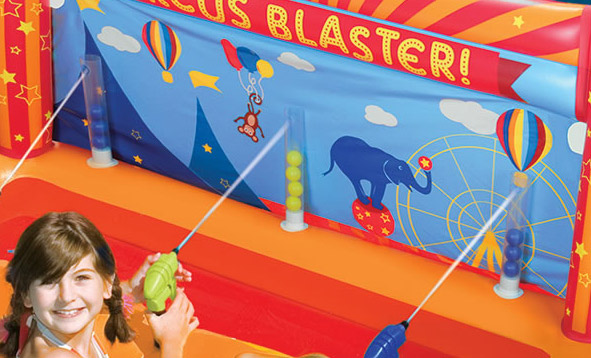 Pool Version of classic circus water shooting game - Circus Blaster Inflatable water target game
